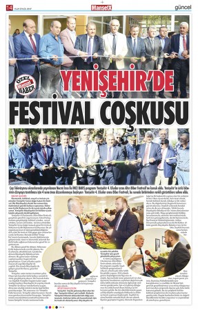 YENİŞEHİR'DE FESTİVAL ÇOŞKUSU