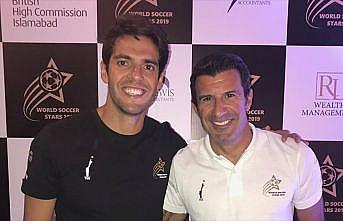 Futbol efsanesi Figo ve Kaka Pakistan'da