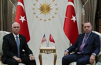 Cumhurbaşkanı Erdoğan ABD Başkan Yardımcısı Pence'i kabul etti