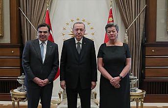 Cumhurbaşkanı Erdoğan AB heyetini kabul etti