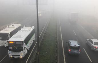 Sis ve pus nedeniyle trafik akışı olumsuz etkilendi