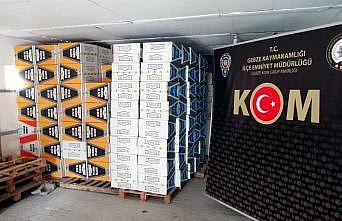 Kocaeli'de 2 milyon 90 bin makaron ele geçirildi