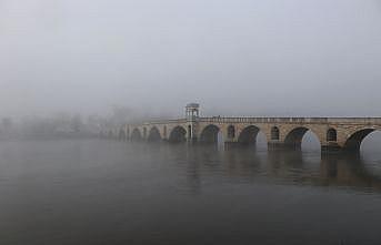 Edirne'de Meriç Nehri etrafında sis etkili oldu