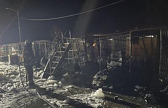 Silivri'de balıkçı barınaklarında çıkan yangın söndürüldü