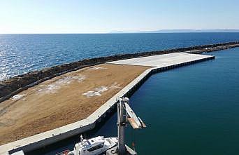 Enez Deniz Gümrük Kapısı rıhtım inşaatı tamamlandı