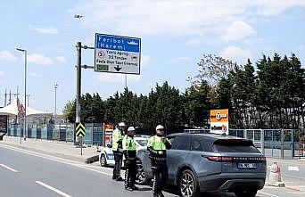 Sirkeci'de bayram tedbirleri kapsamında dron destekli trafik denetimi yapıldı