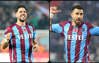 Trabzonspor'un golcüleri Bakasetas ve Trezeguet