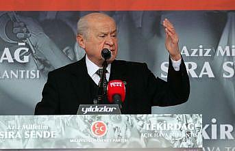 MHP Genel Başkanı Bahçeli, Tekirdağ mitinginde konuştu: (1)