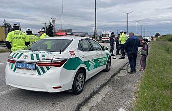 Edirne'de otomobilin yayaya çarptığı kaza anı güvenlik kamerasında