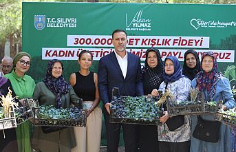 SİLİVRİLİ KADIN ÜRETİCİLERE 300.000 ADET FİDE