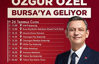 Cumhuriyet Halk Partisi Genel Başkanı Özgür Özel Bursa'ya geliyor