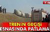 Trenin Geçişi Esnasında Patlama!