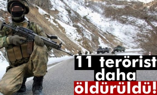 11 terörist daha öldürüldü