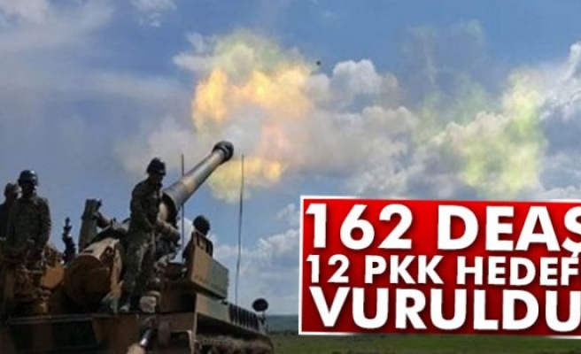 162 DEAŞ, 12 PYD/PKK hedefi vuruldu