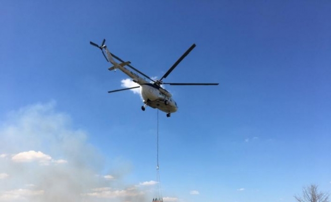 Tekirdağ'da orman yangını başladı