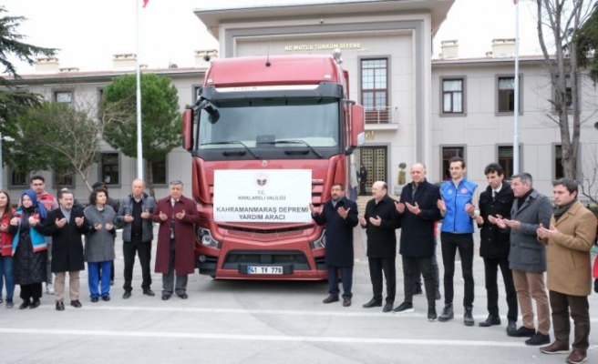 Kırklareli'nden deprem bölgesine 40 ton gıda gönderildi