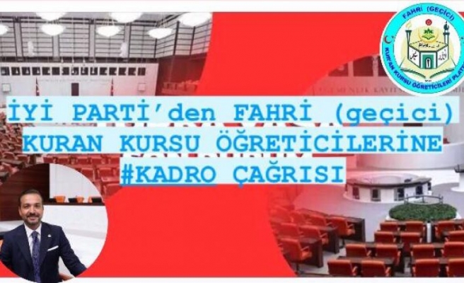 TORBA YASADA FAHRİ (geçici) KURAN KURSU ÖĞRETİCİLERİNE KADRO VERİLSİN