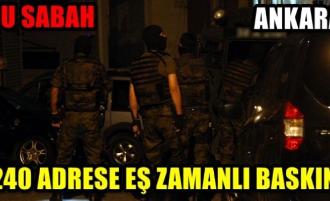 240 adrese eş zamanlı baskın