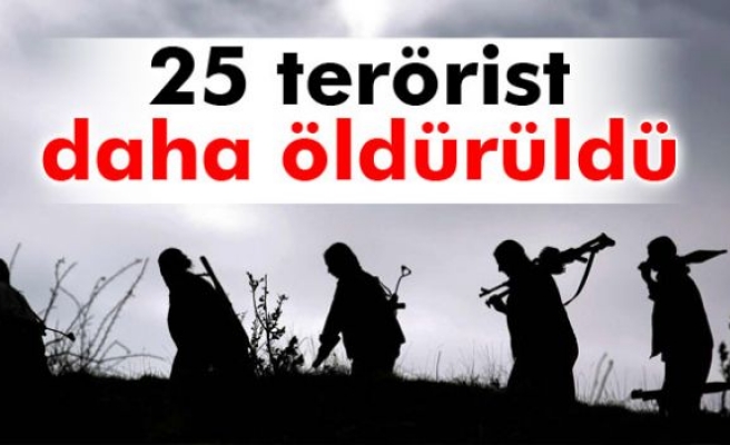 25 terörist daha öldürüldü