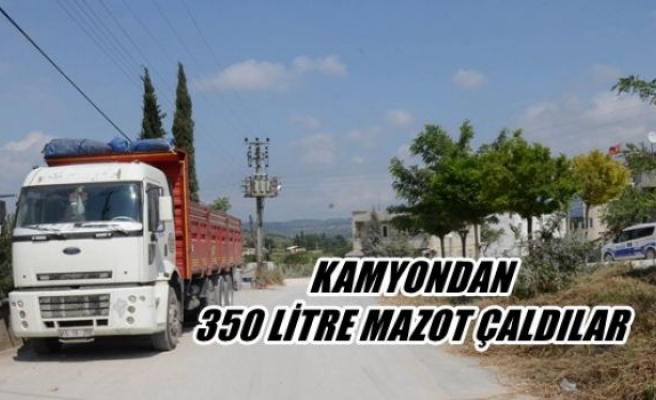 350 litre mazot çaldılar 