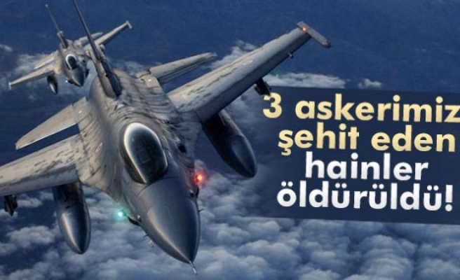 3 askerimizi şehit eden hainler öldürüldü