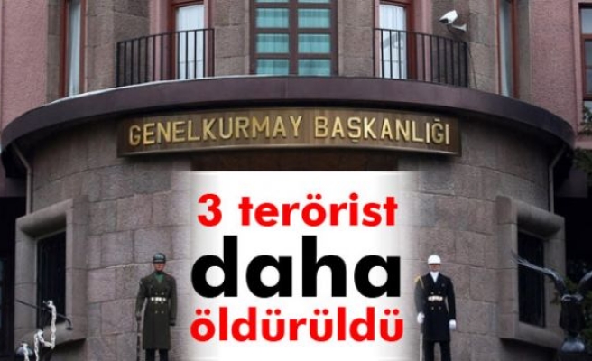 3 terörist daha öldürüldü