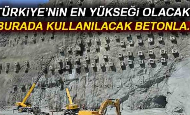  4 milyon metreküp beton kullanılacak