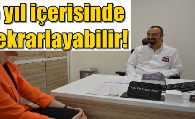 5 yıl içerisinde tekrarlayabilir!