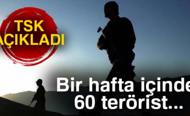  60 terörist etkisiz hale getirildi'