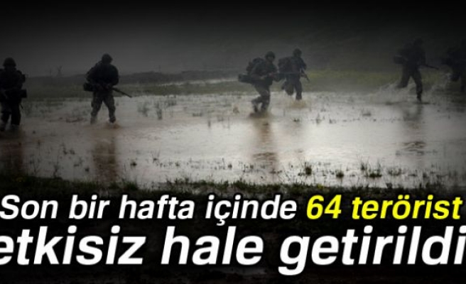 64 terörist etkisiz hale getirildi!