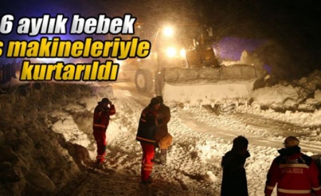 6 aylık bebek iş makineleriyle kurtarıldı