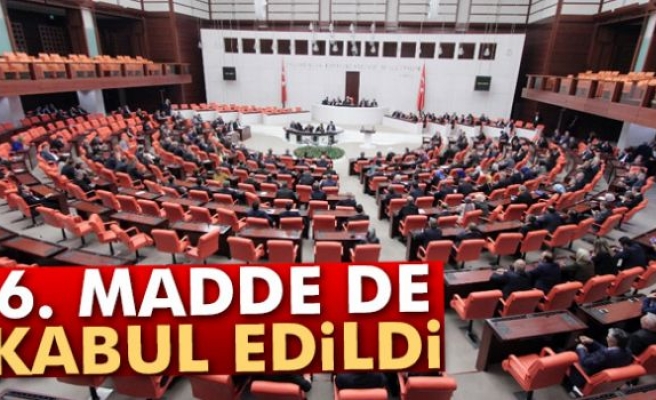 6. madde de kabul edildi