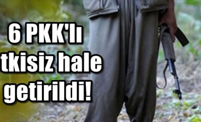 6 PKK'lı etkisiz hale getirildi!