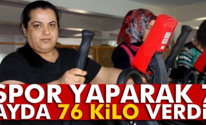 7 ayda 76 kilo verdi