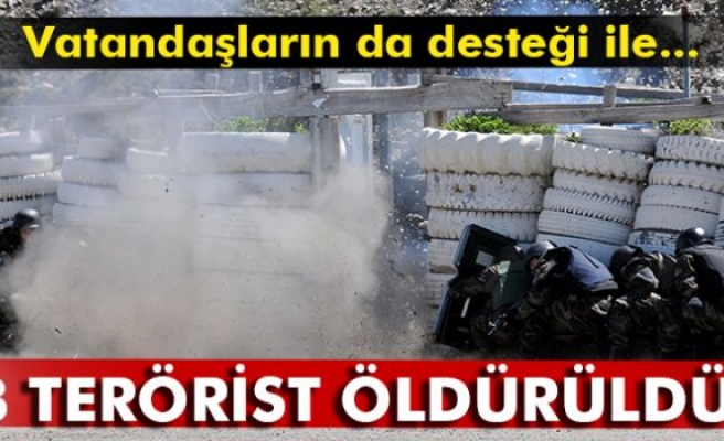 8 terörist öldürüldü