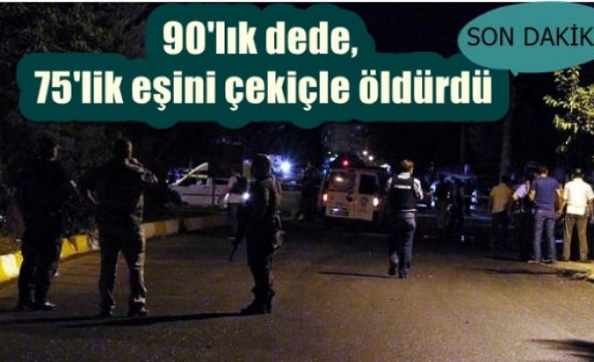 90'lık dede, 75'lik eşini çekiçle öldürdü