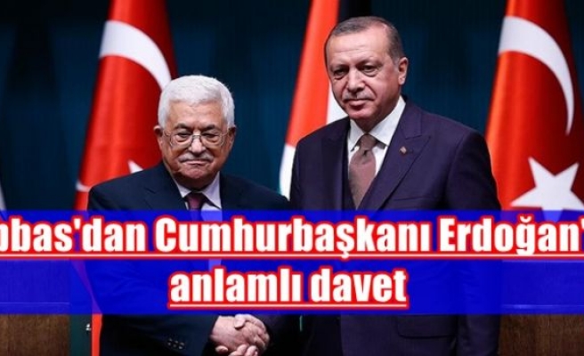 Abbas'dan Cumhurbaşkanı Erdoğan'a anlamlı davet