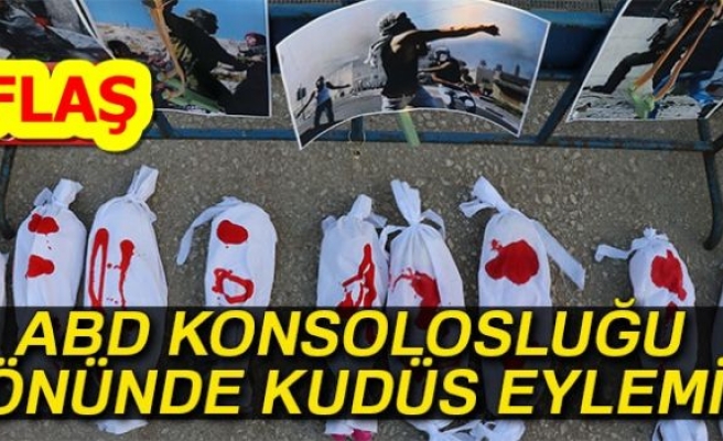 ABD KONSOLOSLUĞU ÖNÜNDE KUDÜS EYLEMİ!