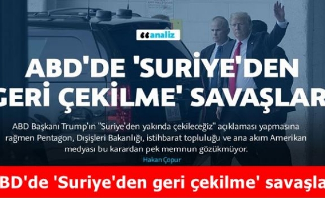 ABD'de 'Suriye'den geri çekilme' savaşları