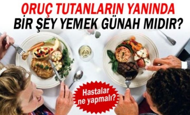 Açıktan oruç yemek günah mı?