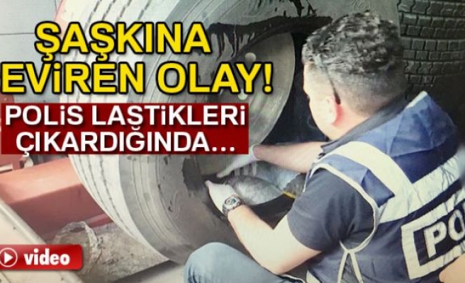 Adana'da polis esrarı bulmak için lastikçi oldu