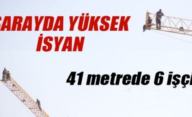 Adliye inşaatında 41 metrede intihar girişimi