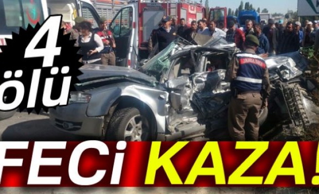 Afyonkarahisar’da feci kaza: 4 ölü