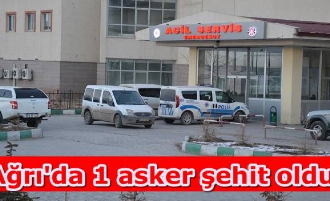 Ağrı'da 1 asker şehit oldu