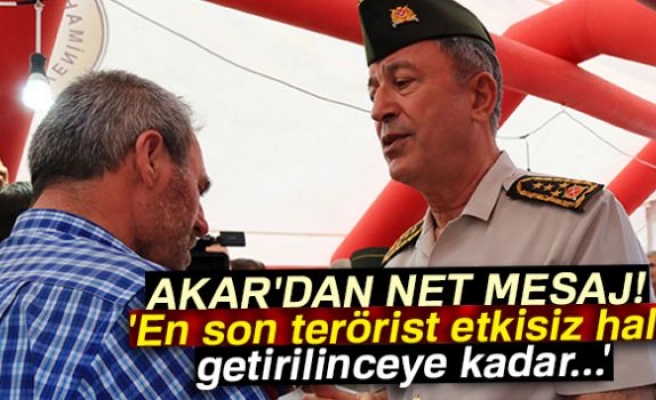 AKAR'DAN NET MESAJ!