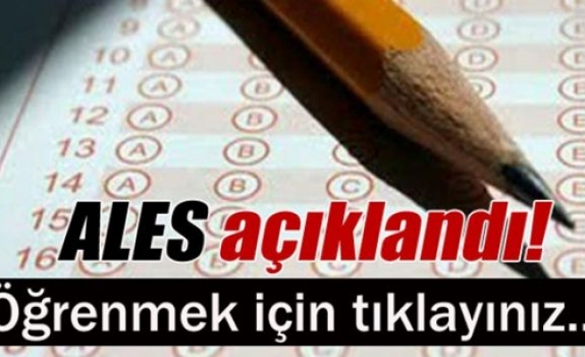 ALES açıklandı !