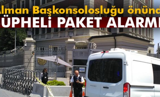 Alman Başkonsolosluğu önünde şüpheli paket alarmı