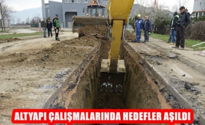 Altyapı Çalışmalarında Hedefler Aşıldı