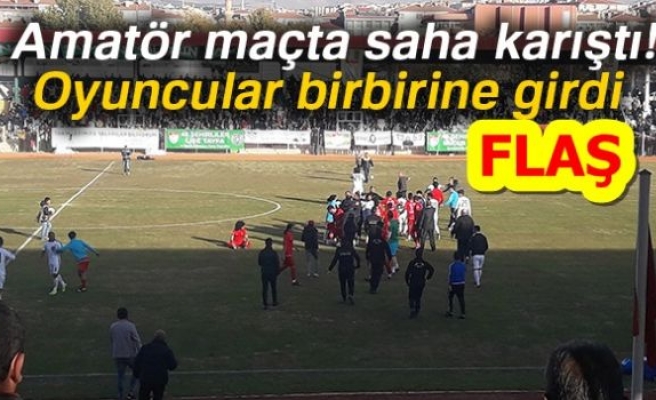 AMATÖR MAÇTA SAHA KARIŞTI!