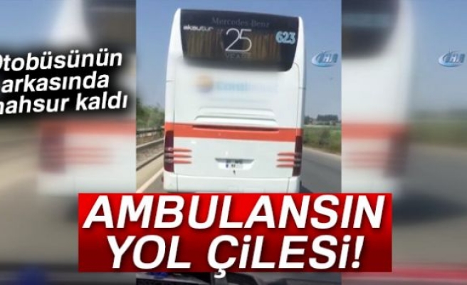  Ambulansının yol çilesi